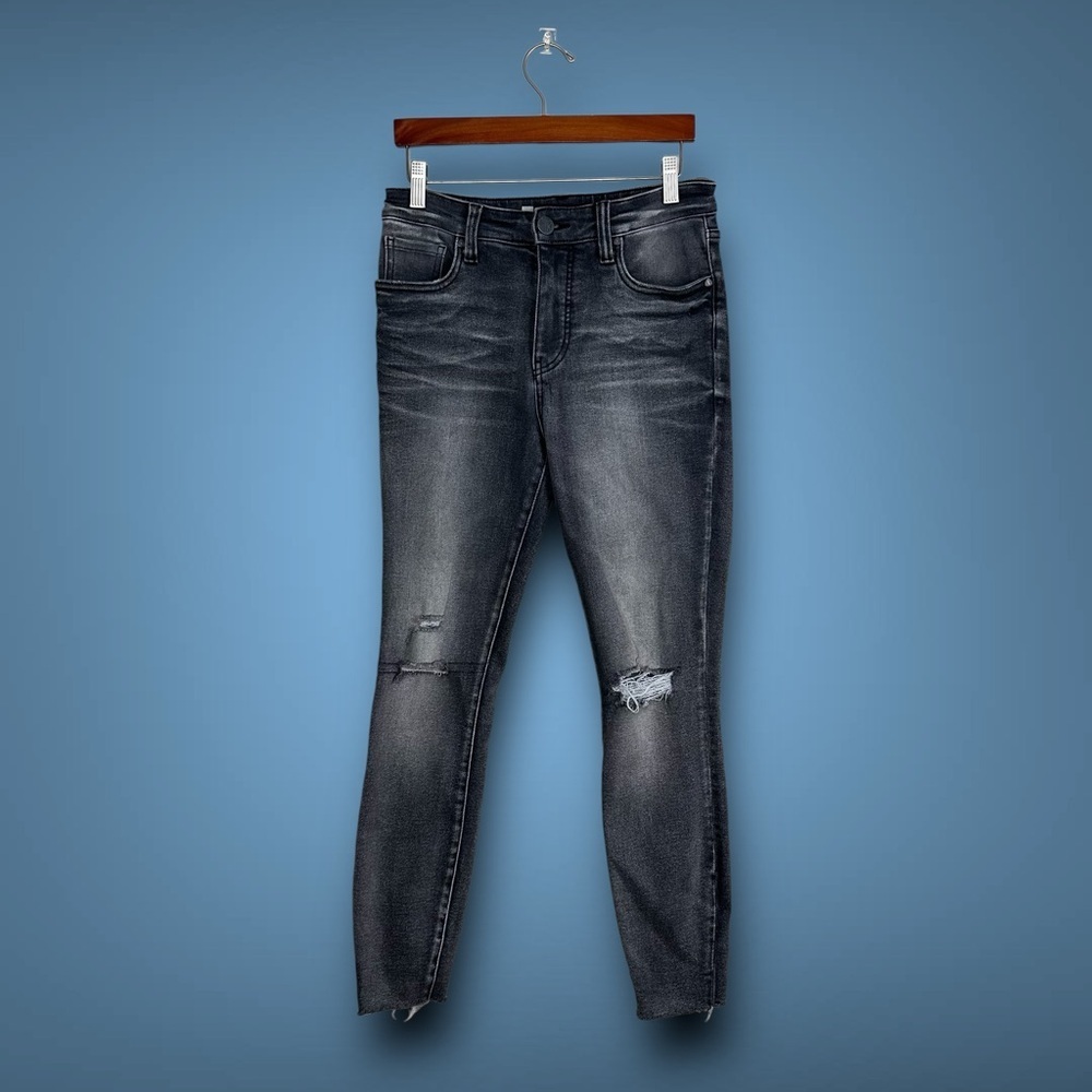 Kut from the Kloth High Rise Distressed Black Wash Jeans